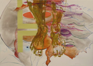 Bezeichnung 12, Verschiedene Materialien auf Papier, 50 x 64 cm, 2009, Erwin Holl