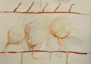Bezeichnung 10, Verschiedene Materialien auf Papier, 50 x 70 cm, 2009, Erwin Holl