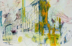 Verlorener Klang, Acryl, Eiöltempera und Öl auf Baumwollstoff, 130 x 200 cm, 2003, Erwin Holl