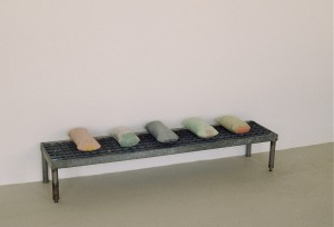 Blutbank, Eisen, Beton/Zellan, Pigmente, ca. 127 x 70 x 25 cm, 2000, Erwin Holl