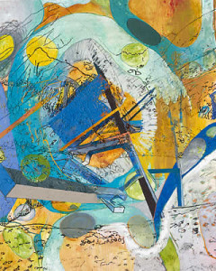 Brandherd 2, Acryl, Eiöltempera und Öl auf Baumwollstoff, 242 x 195 cm, 2004, Erwin Holl
