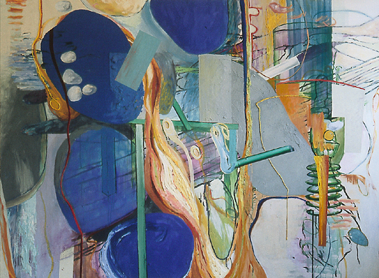 Acryl, Eiöltempera und Öl auf Baumwollstoff, 190 x 260 cm, 2005
