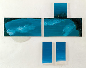 Verso sud, Öl und Tempera auf Leinwand, 6-tlg., 165 x 207 cm, 1987, Erwin Holl