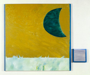 Über den Wassern, Öl auf Baumwolle, versch. Materialien, 2-tlg., 150 x 180 cm, 1988, Erwin Holl