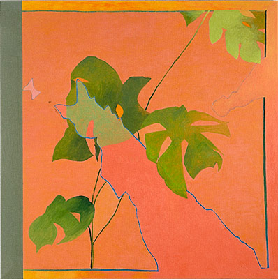 Geodät I, Öl und Acryl auf Baumwollstoff, 160 x 160 cm, 1989, Erwin Holl