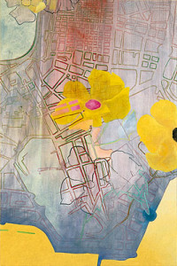 Schwarzäugige S.-NA, Öl und Acryl auf Leinwand, 210 x 140 cm, 1989, Erwin Holl
