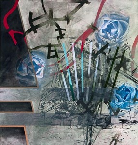 Des Gewebes selbst, Öl und Acryl auf Leinwand, 200 x 190 cm, 1991, Erwin Holl