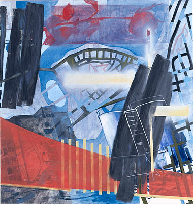 geändert wird, was, Öl und Acryl auf Leinwand, 200 x 190 cm, 1991, Erwin Holl