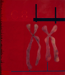 Position 0692-1, Mischtechnik auf Leinwand, 230 x 200 cm, 1992, Erwin Holl