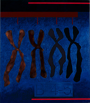 Position 0792-1, Mischtechnik auf Leinwand, 230 x 200 cm, 1992, Erwin Holl