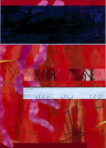 Position 0593-1, Mischtechnik auf Baumwollstoff, 210 x 150 cm, 1993, Erwin Holl