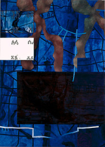 Position 0394-1, Mischtechnik auf Baumwollstoff, 210 x 150 cm, 1994, Erwin Holl