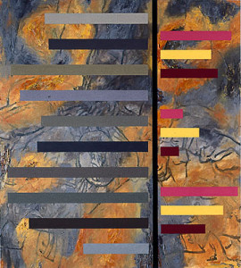 Vergleich III, Mischtechnik auf Leinwand, 200 x 180 cm, 1997, Erwin Holl