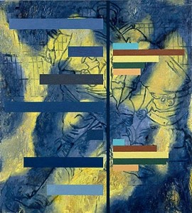 Vergleich IV, Mischtechnik auf Leinwand, 200 x 180 cm, 1997, Erwin Holl