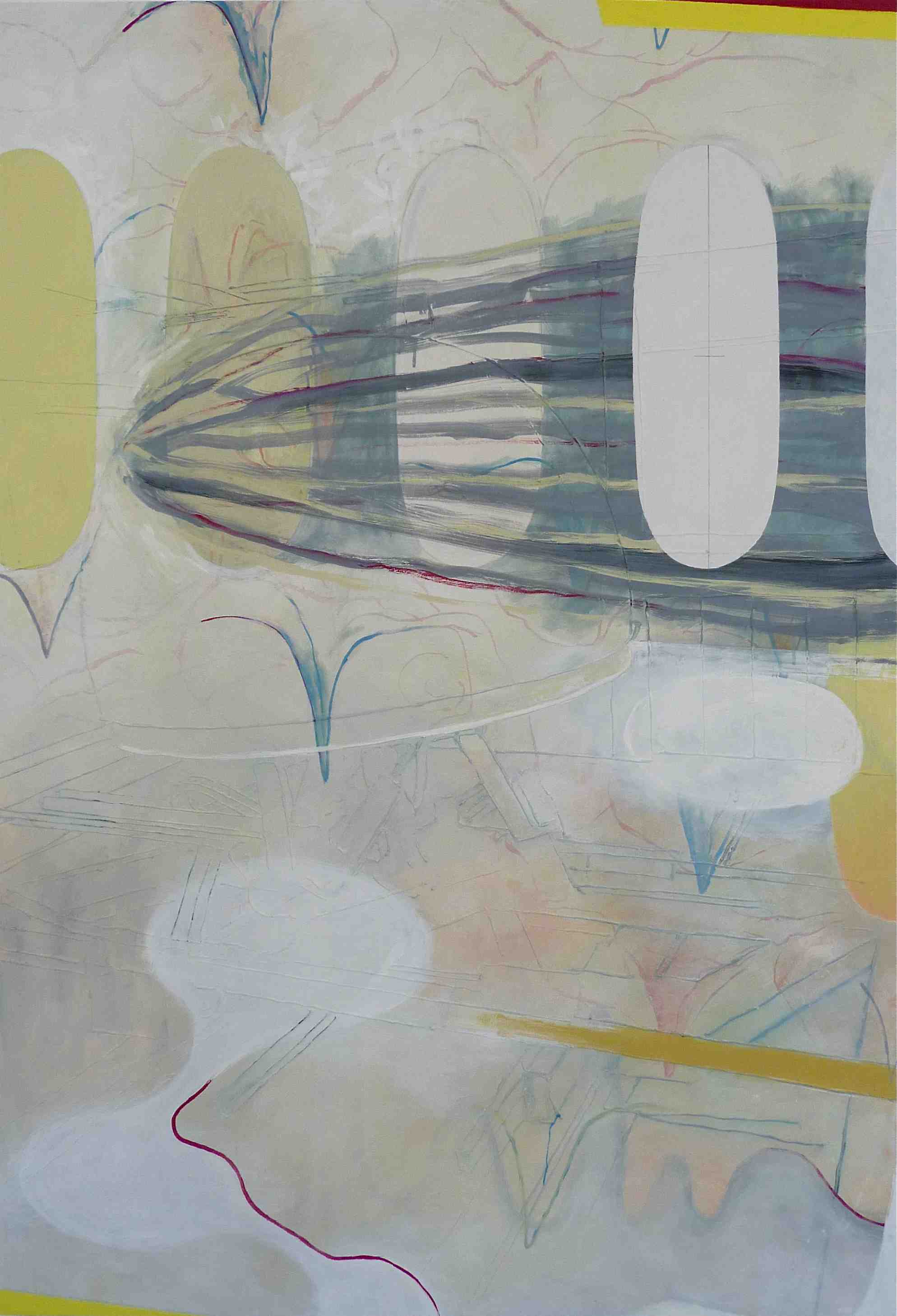 Brom, Acryl, Eitempera, Öl auf Baumwollstoff, 190 x 130 cm, 2014, Erwin Holl