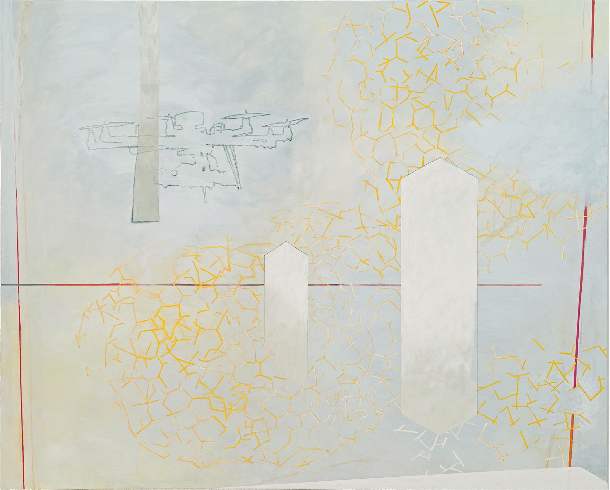 Relation I, Acryl, Eitempera, Öl auf Baumwollstoff, 210 x 260 cm, 2014, Erwin Holl