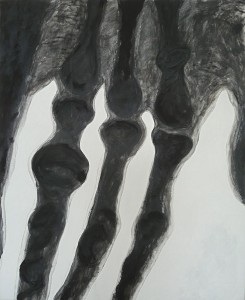 Mano, Acryl und Eitempera auf Baumwollstoff, 110 x 90 cm, 2014/16, Erwin Holl