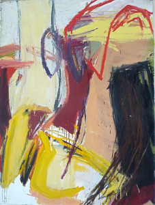 o.T. 2, Acryl und Eiöltempera auf Baumwollstoff, 1983, Erwin Holl