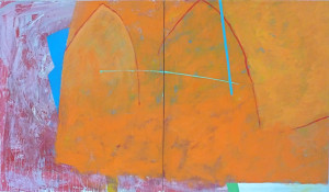 o.T. 4, Acryl, Eiöltempera und Öl auf Baumwollstoff, 1984, 2-tlg., Erwin Holl