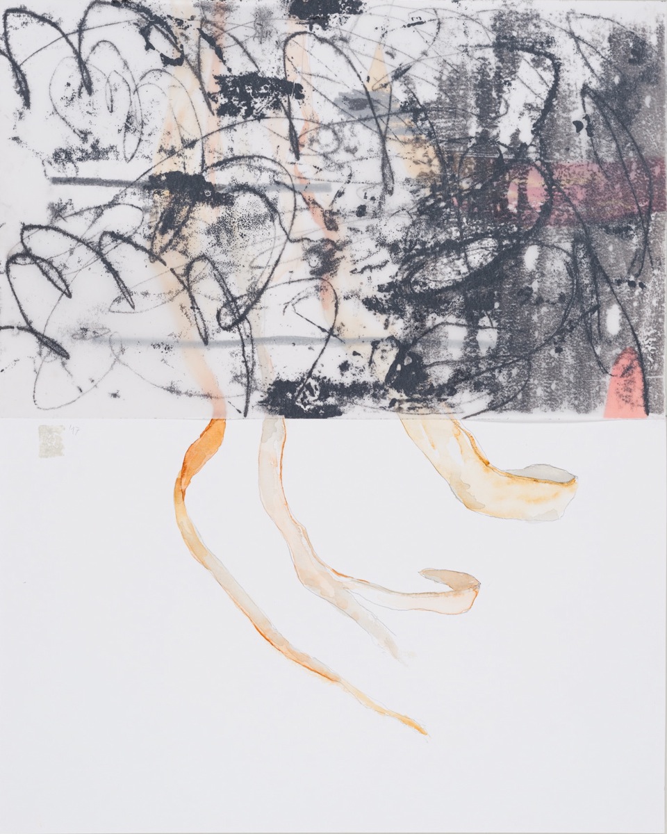 verso-recto 4, Verschiedene Materialien auf Papier, 50 x 64 cm, 2016, Erwin Holl