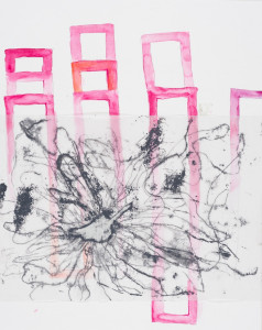 verso-recto II, Verschiedene Materialien auf Papier, 50 x 64 cm, 2016, Erwin Holl
