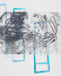 verso-recto IV, Verschiedene Materialien auf Papier, 50 x 64 cm, 2017, Erwin Holl