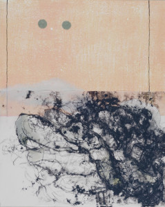 verso-recto a, Verschiedene Materialien auf Papier, 50 x 64 cm, 2016, Erwin Holl