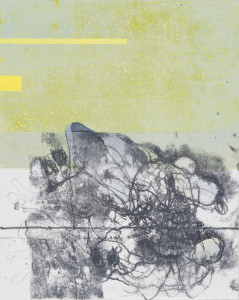 verso-recto d, Verschiedene Materialien auf Papier, 50 x 64 cm, 2016, Erwin Holl