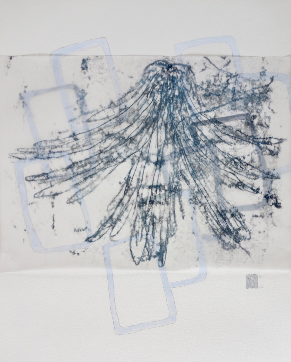 verso-recto XIII, Verschiedene Materialien auf Papier, 50 x 40 cm, 2020, Erwin Holl