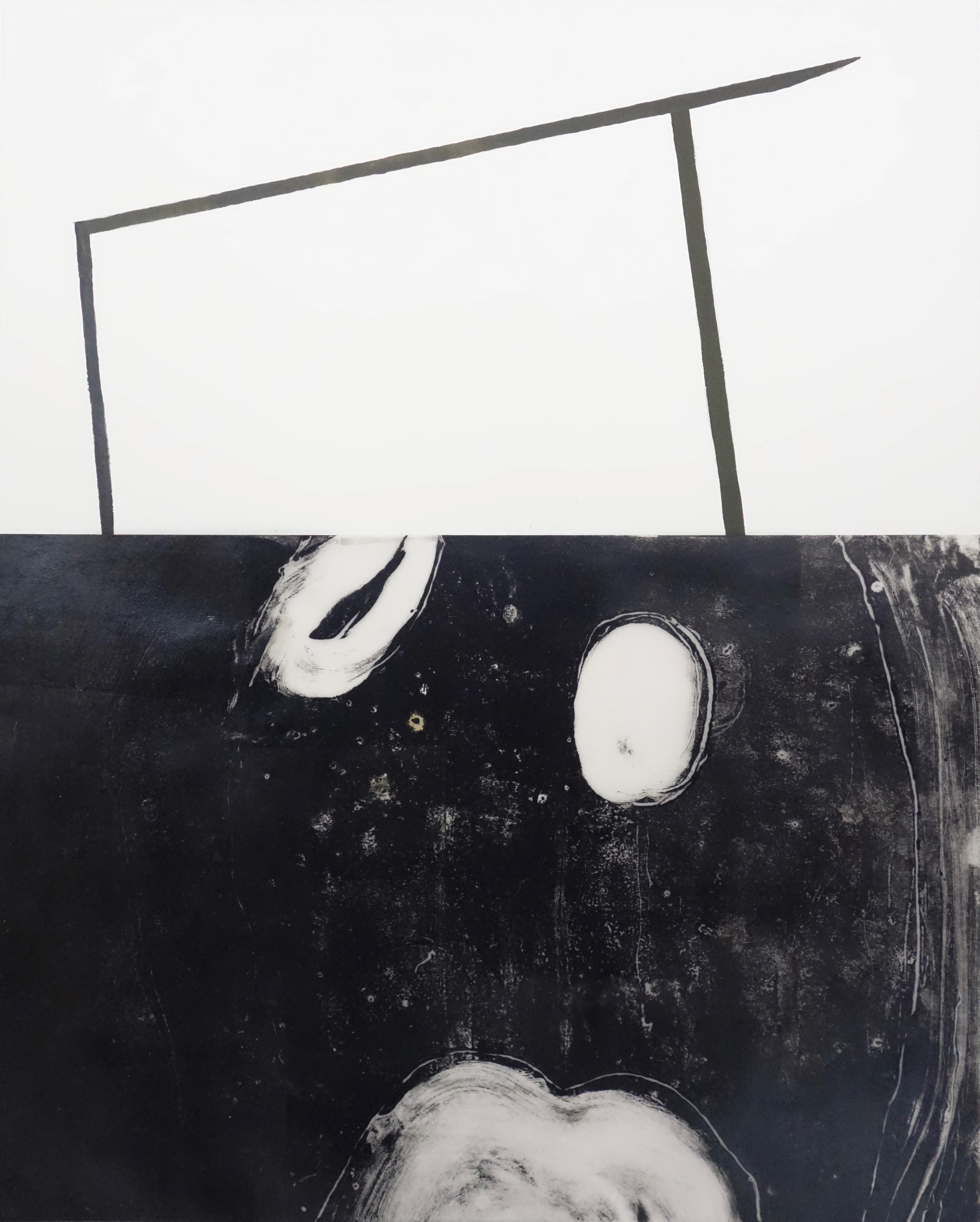 Block Painting 5, Versch. Materialien auf Papier und Transparentpapier, 2021, 50 x 40 cm, Erwin Holl