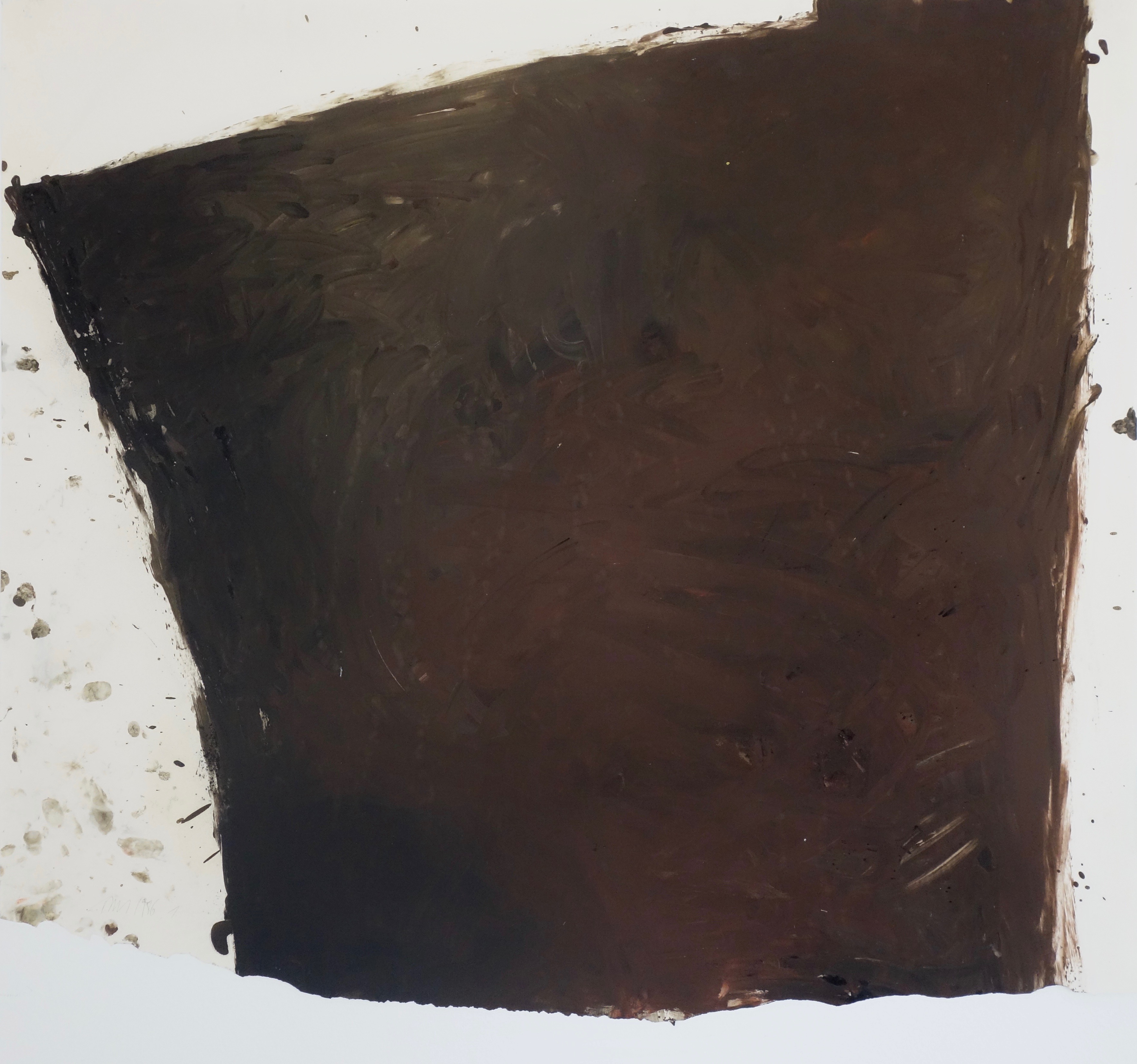 Arbeit auf Papier 1, Eiöltempera und Öl auf Papier, ca. 77,5 x 88 cm, 1986, Erwin Holl