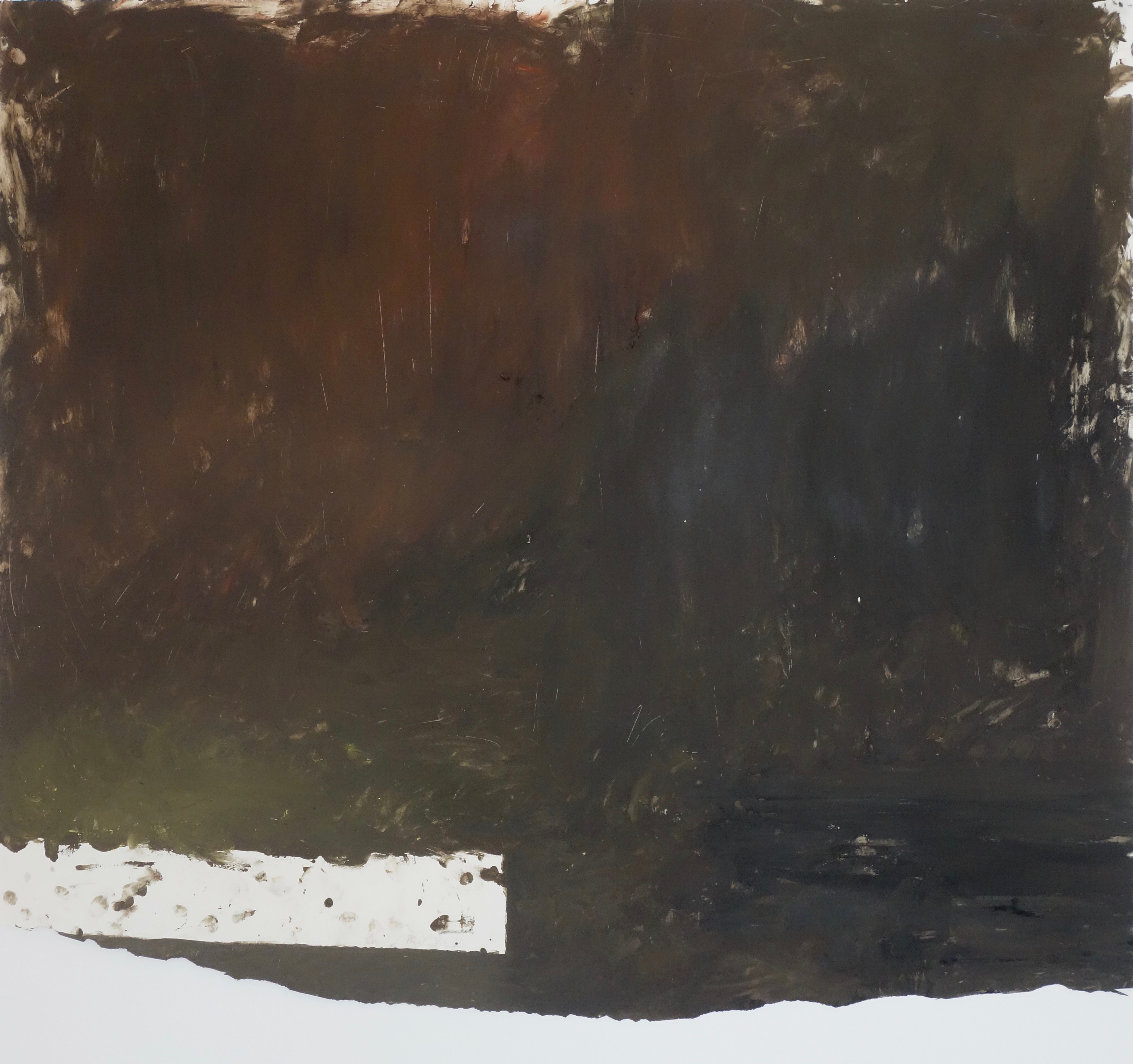 Arbeit auf Papier 2, Eiöltempera und Öl auf Papier, ca. 77,5 x 88 cm, 1986, Erwin Holl