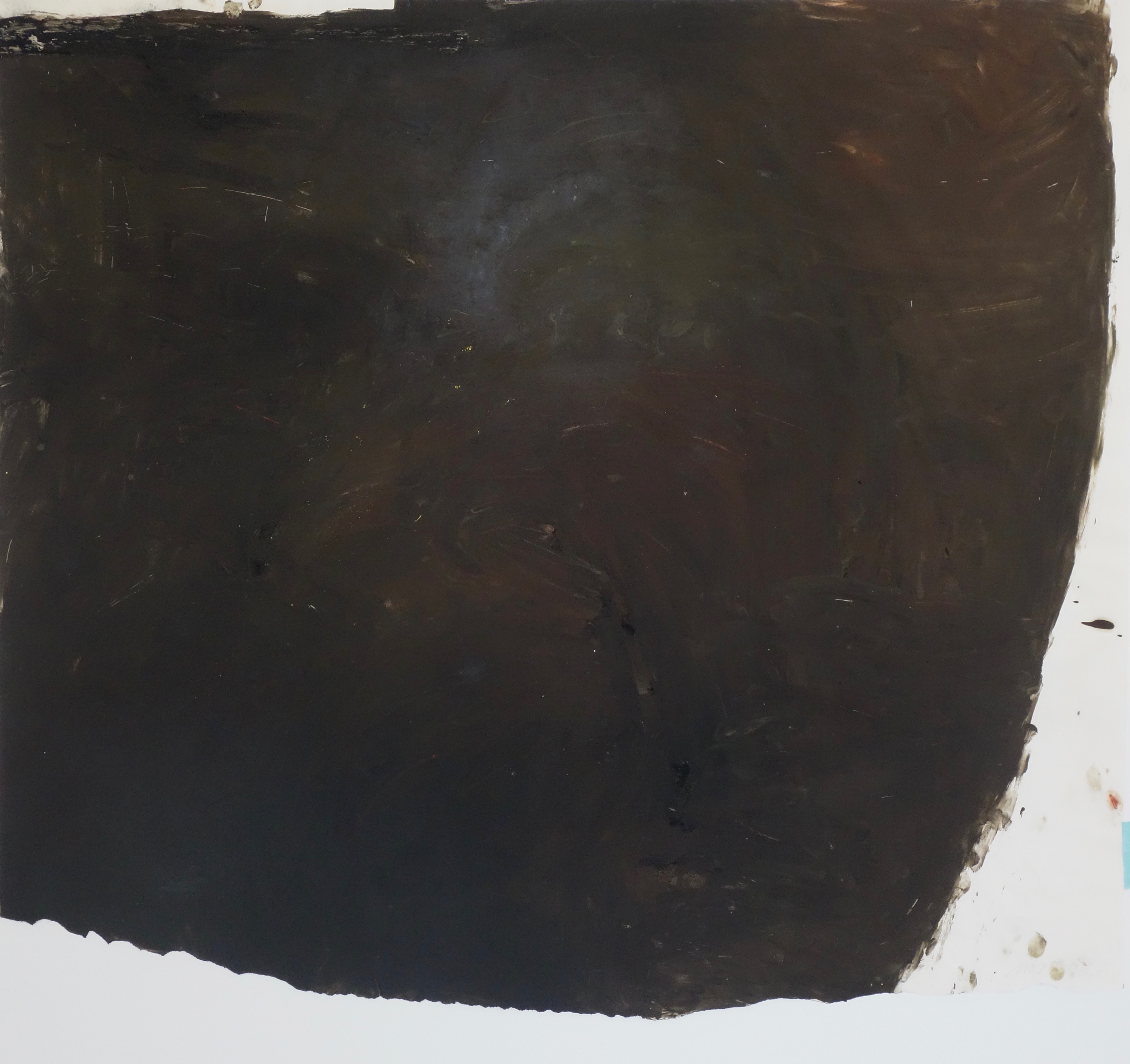 Arbeit auf Papier 6, Eiöltempera und Öl auf Papier, ca. 77,5 x 88 cm, 1986, Erwin Holl