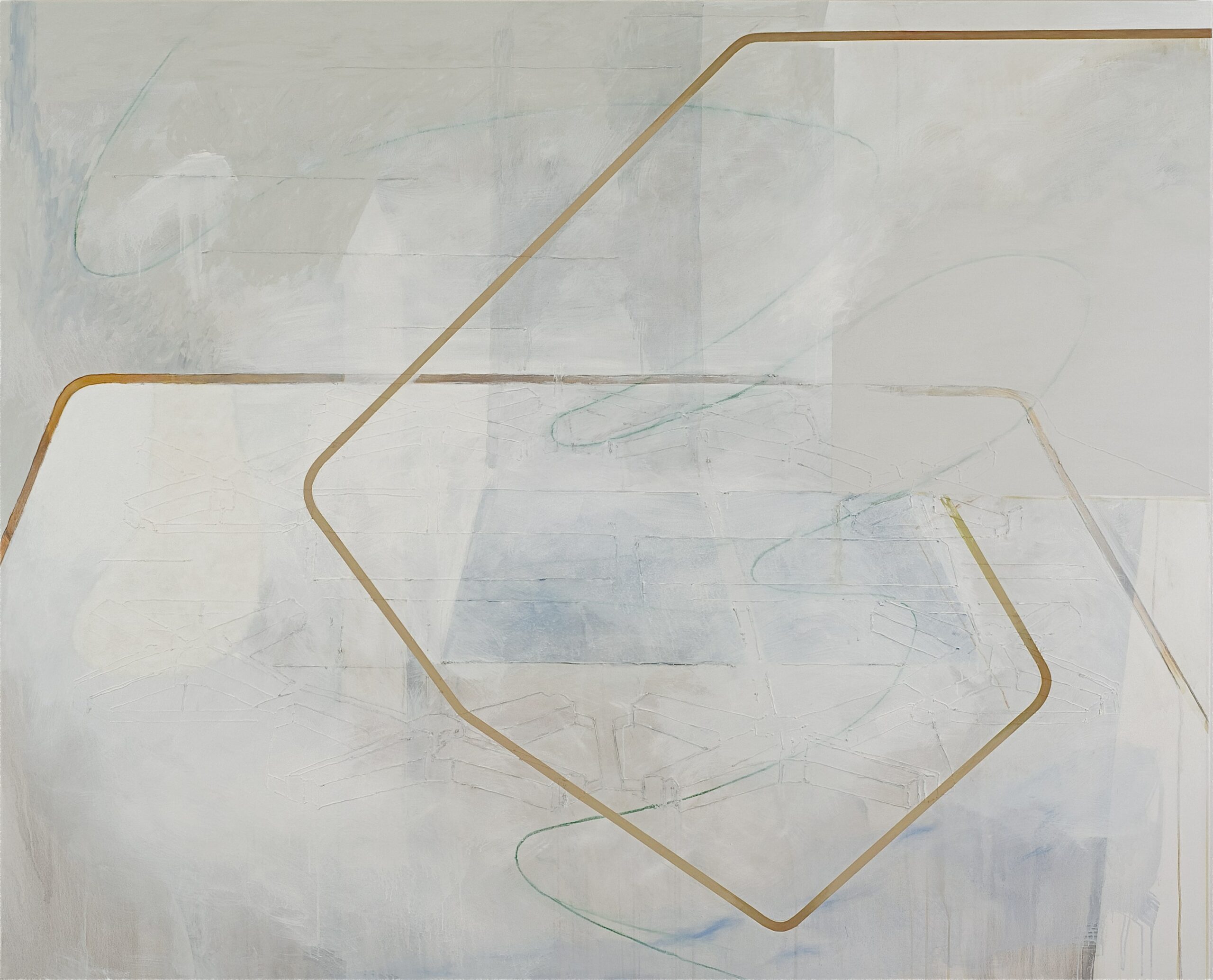 Acryl, Eiöltempera und Öl auf Baumwollstoff, 210 x 260 cm, 2010