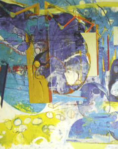 Gogo III, Acryl, Eiöltempera und Öl auf Baumwollstoff, 250 x 200 cm, 2006