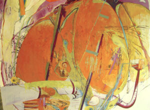 Phryne IV, Acryl, Eiöltempera und Öl auf Baumwollstoff, 190 x 260 cm, 2006