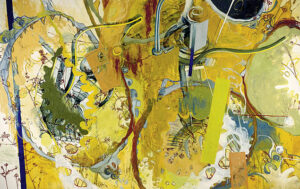 Undine, Acryl, Eiöltempera und Öl auf Baumwollstoff, 240 x 360 cm, 2006