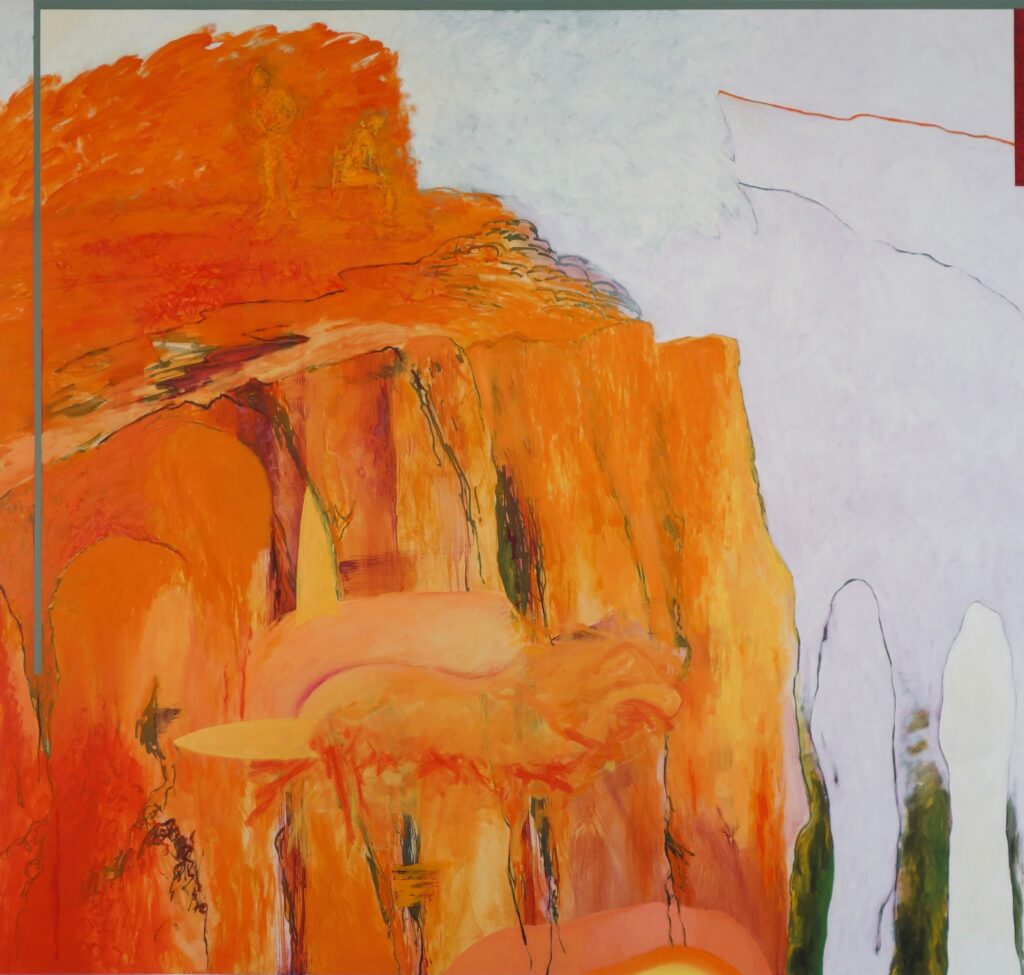 Orte I,Acryl, Eiöltempera und Öl auf Baumwollstoff, 200 x 190 cm, 2021