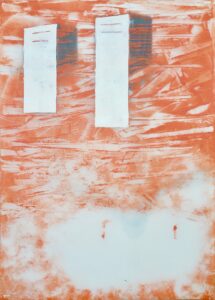 Kontingenz 13, Monotypie auf Transparentpapier, 59,5 x 42 cm, 2021, Erwin Holl