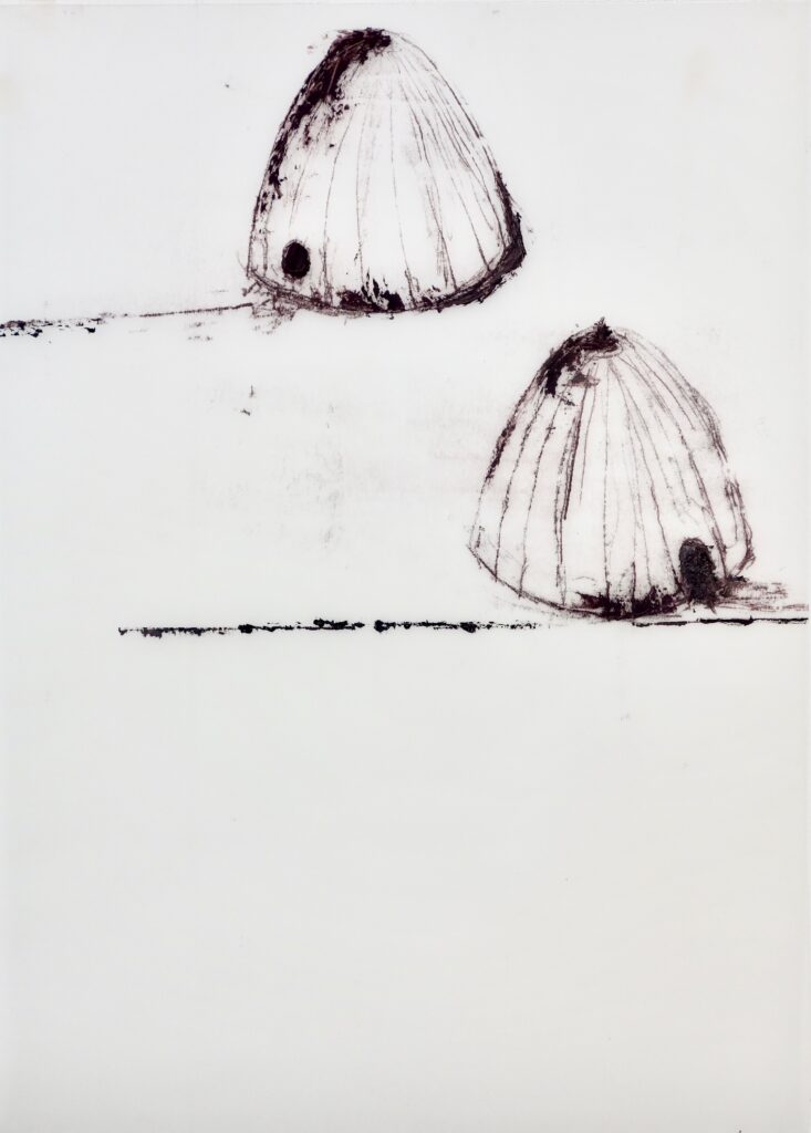 Kontingenz 4, Monotypie auf Transparentpapier, 59,5 x 42 cm, 2022, Erwin Holl