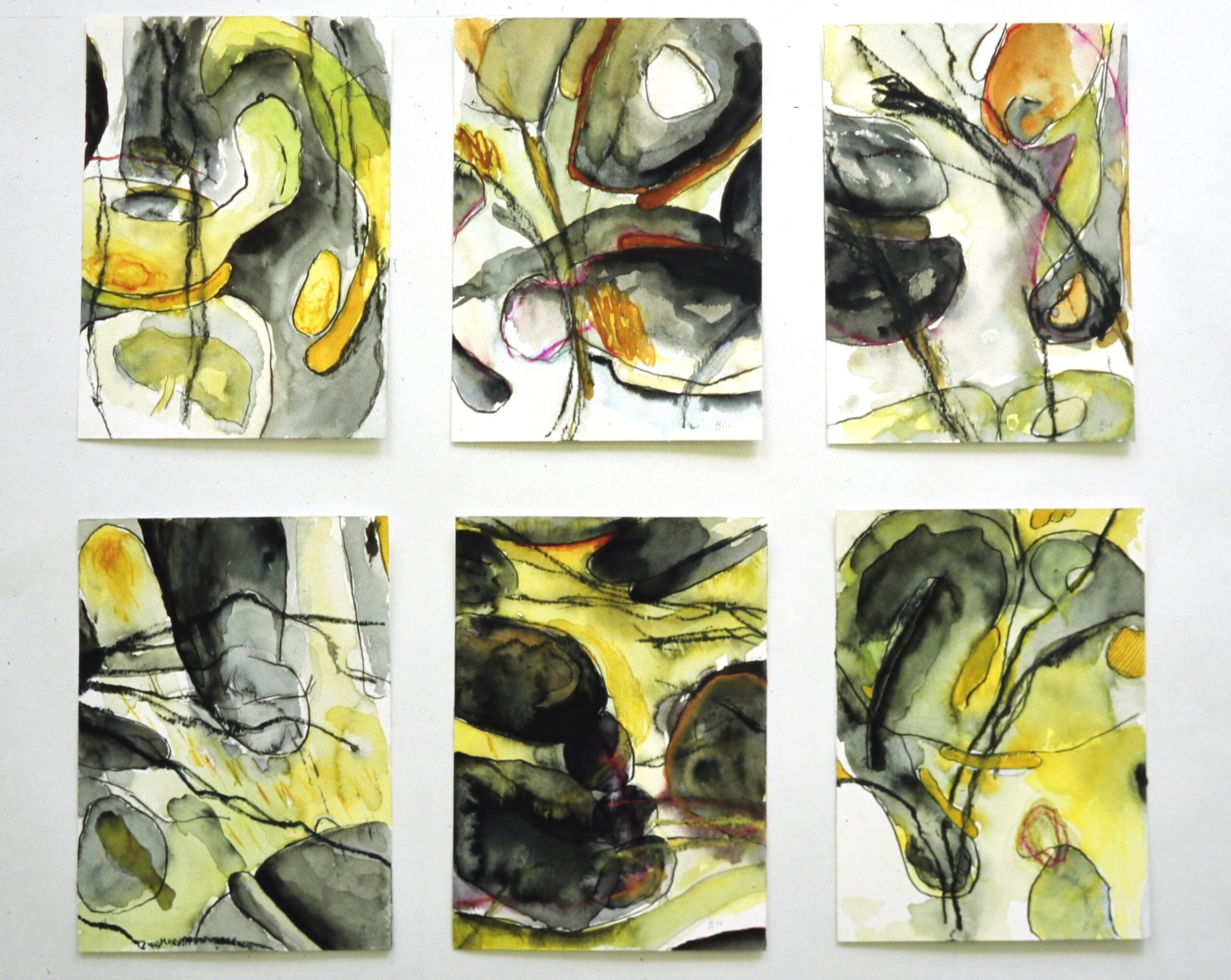 Karenz, Tusche und Aquarell auf Papier, 18 x 13 cm,  2006,  Erwin Holl