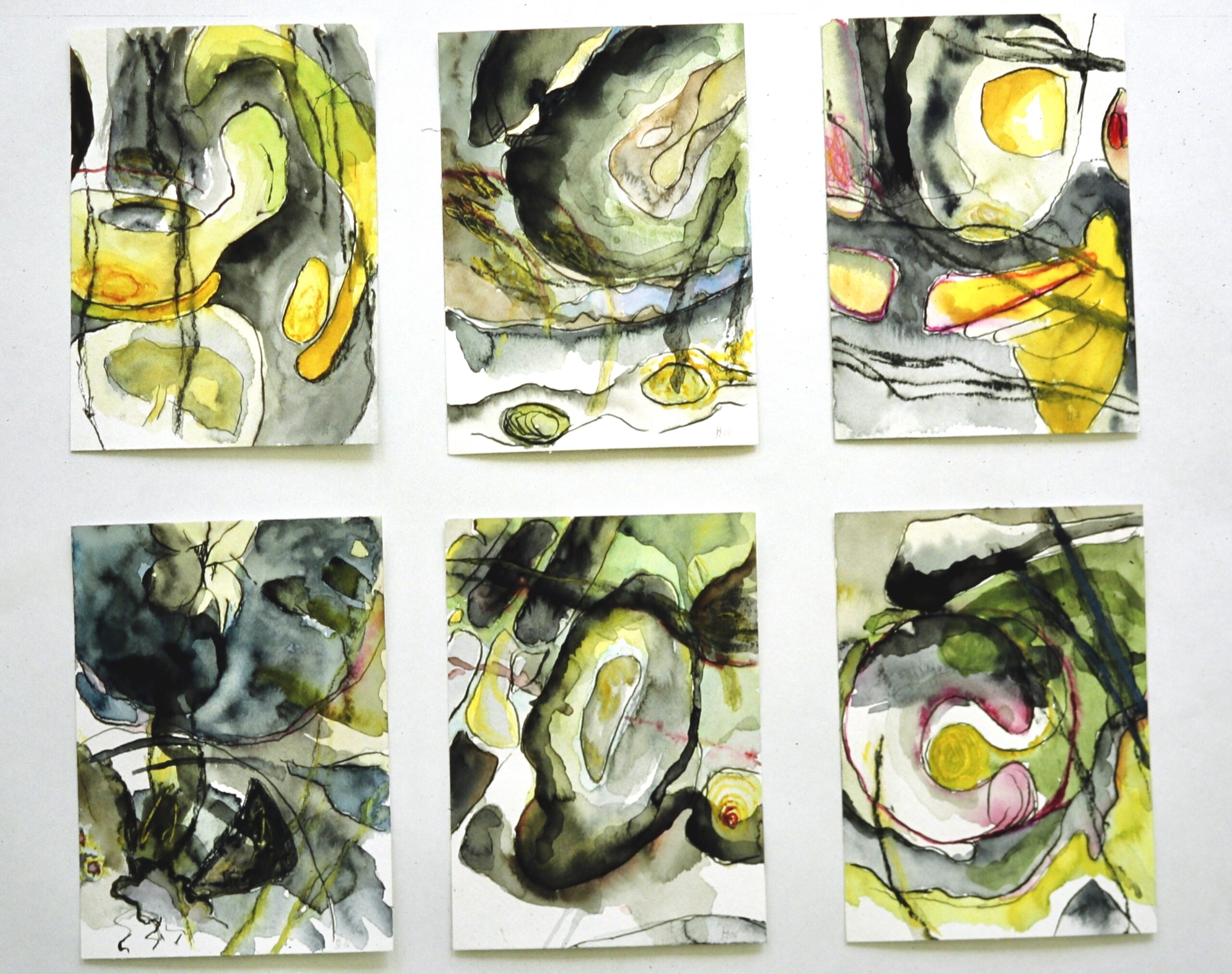 Karenz, Tusche und Aquarell auf Papier, 18 x 13 cm,  2006,  Erwin Holl