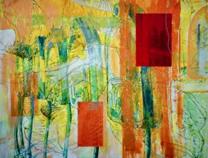 Erwin Holl, Acryl, Eiöltempera auf Baumwollstoff, 200 x 260 cm, 2003