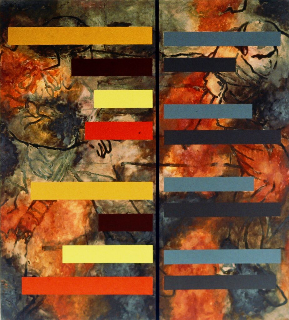 Vergleich I, Mischtechnik auf Leinwand, 200 x 180 cm, 1997, Erwin Holl