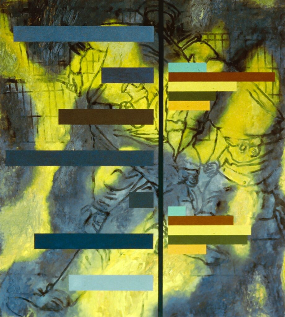 Vergleich I, Mischtechnik auf Leinwand, 200 x 180 cm, 1997, Erwin Holl