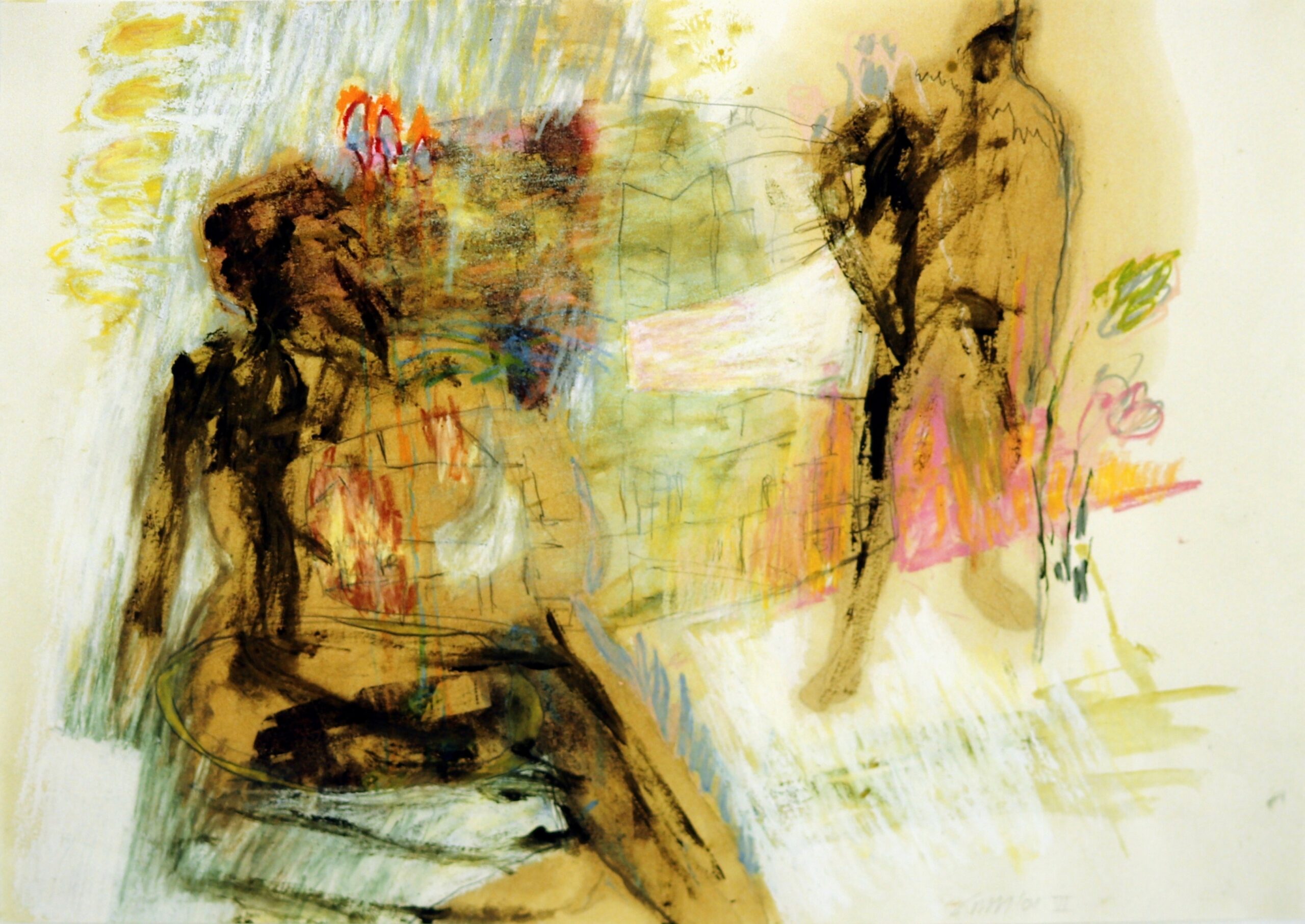 come fare VI, VerschieMaterialien auf Papier, 43 x 61 cm, 2002, Erwin Holl